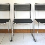 Chrome and scoubidou chairs