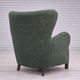 1960s, Danish armchair, original condition, furniture fabric, beech wood legs.