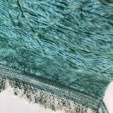 Moroccan Berber carpet Beni Ouarain emerald green 2.73x2.13m