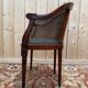 Caned office chair – Louis XVI style – Stained wood – 19th century