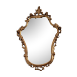 Beveled mirror and gilded wood