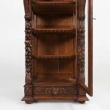 Baroque Style Display Case in Oak, Belgium, 1950s