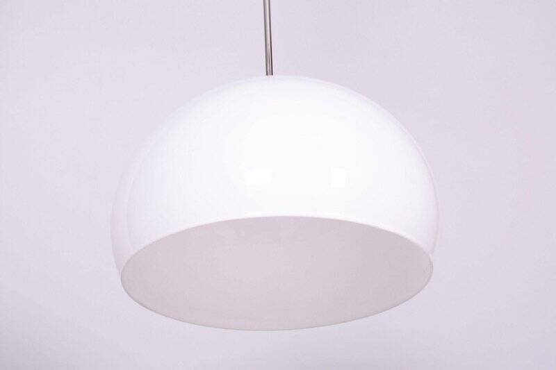 Mid-Century Chrome Chandelier by Guzzini for Meblo, Italy, 1970s
