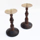 Pair of AS Warner rosewood candlesticks, 1960s Denmark