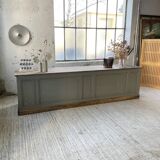 XXL walnut trade counter with multiple drawers