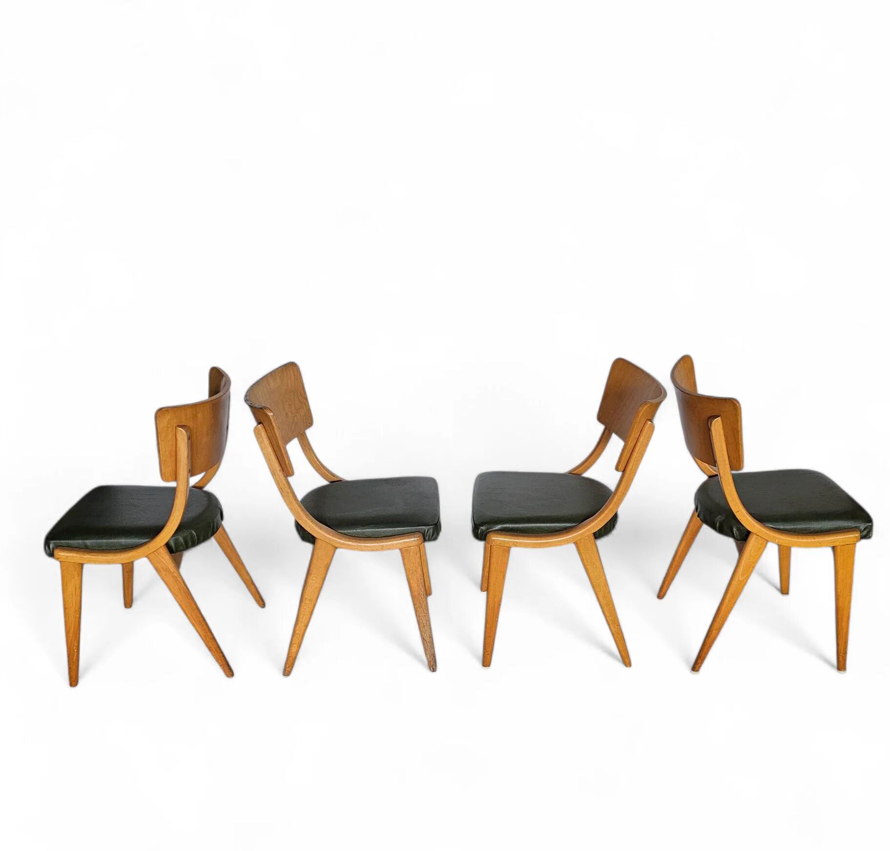 4 x Wooden Dining Benchairs 136 / Chairs by Stol Kamnik / 1960s / Slovenia