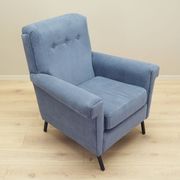 Fauteuil italien bleu, années 70