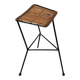 Wicker and metal stool Dennis Lennon 1950