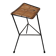 Wicker and metal stool Dennis Lennon 1950