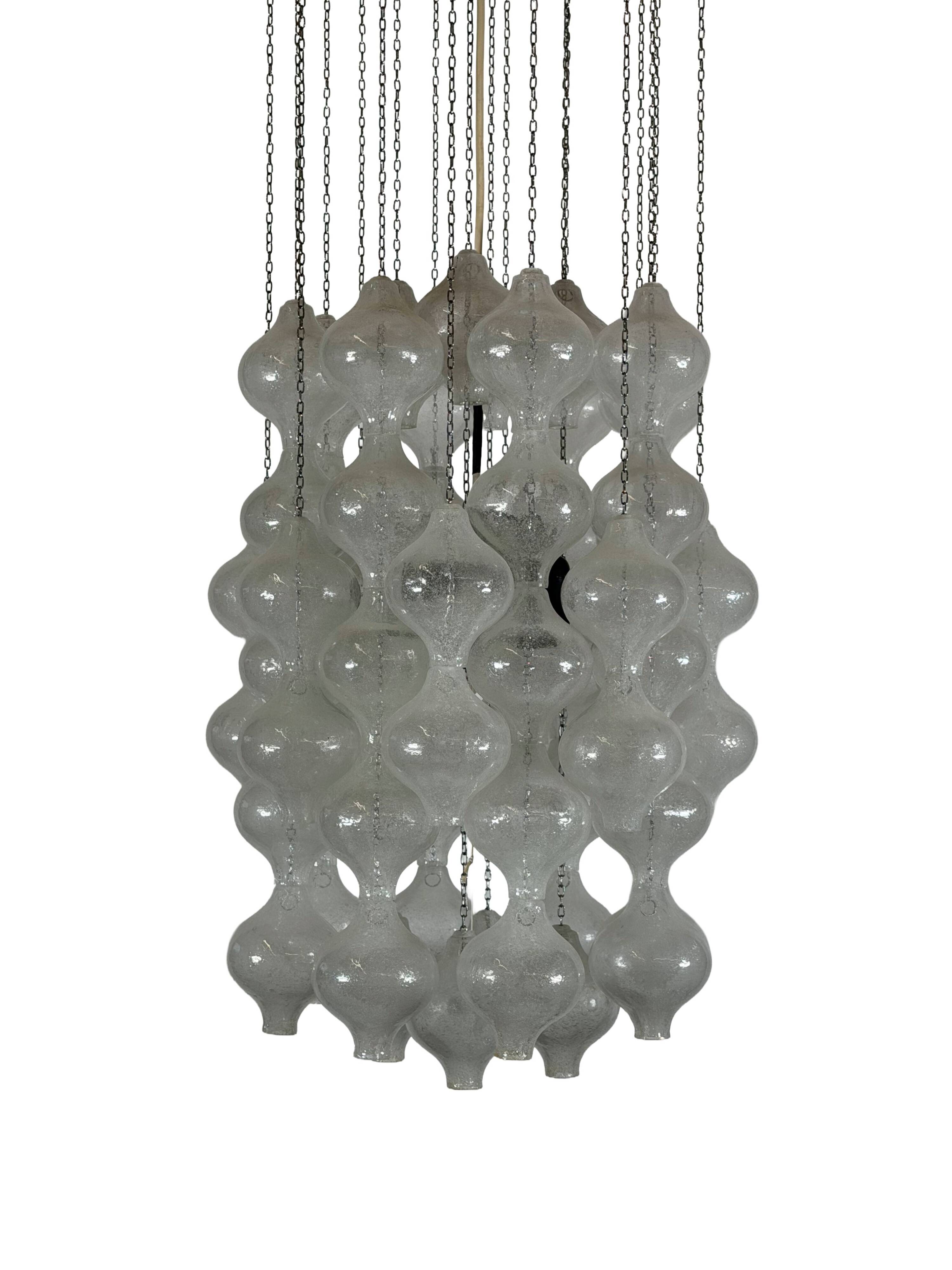 1960s 197070s Tulip Chandelier by J.T. Kalmar for Kalmar Austria