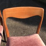4 Re-lined Scandinavian chairs