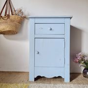 Meuble de rangement chiffonnier artisanal bleu