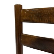 Vintage chair from the 70s minimalist design in wood and paper cord