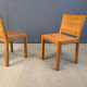 Vintage teak dining chairs set of 6 - 1980s