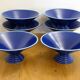 Set of 6 modernist dessert bowls Cobalt