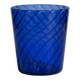 Handmade blue swirled glass tumbler
