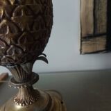 Pineapple lamp in golden brass