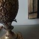 Lampe ananas en laiton doré