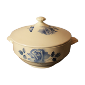 Soupière Rose Bleu Digoin Sarreguemines fin XIX ème