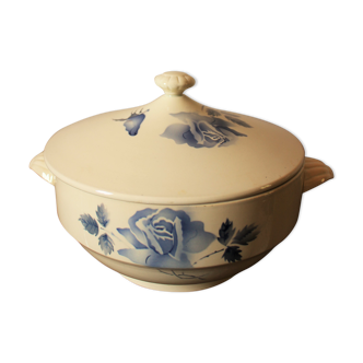 SoupIer Rose Bleu Digoin Sarreguemines late nineteenth