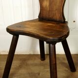 Brutalist chair "heart" tinted solid wood