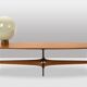 Guglielmo Ulrich. Oval coffee table in blonde teak. 1950s-60s.