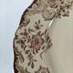 Antique earthenware plate – brown floral decoration – late 19th, early 20th century