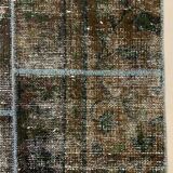 Distressed vintage turkish patchwork rug 217x151 cm wool medium