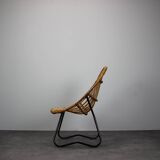 Rattan Lounge Chair by Uluv for Alan Fuchs, Czechoslovakia, 1960s