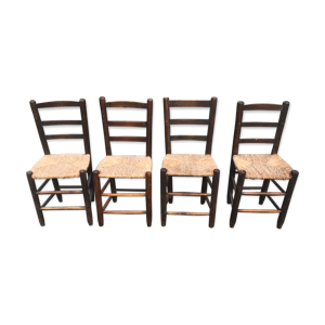 Chaises campagne suisse paille