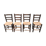 Chaises campagne suisse paille 1950