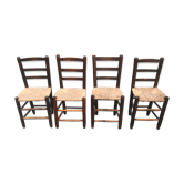 Chaises campagne suisse paille 1950
