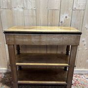 Napoleon III period console in walnut and veneer