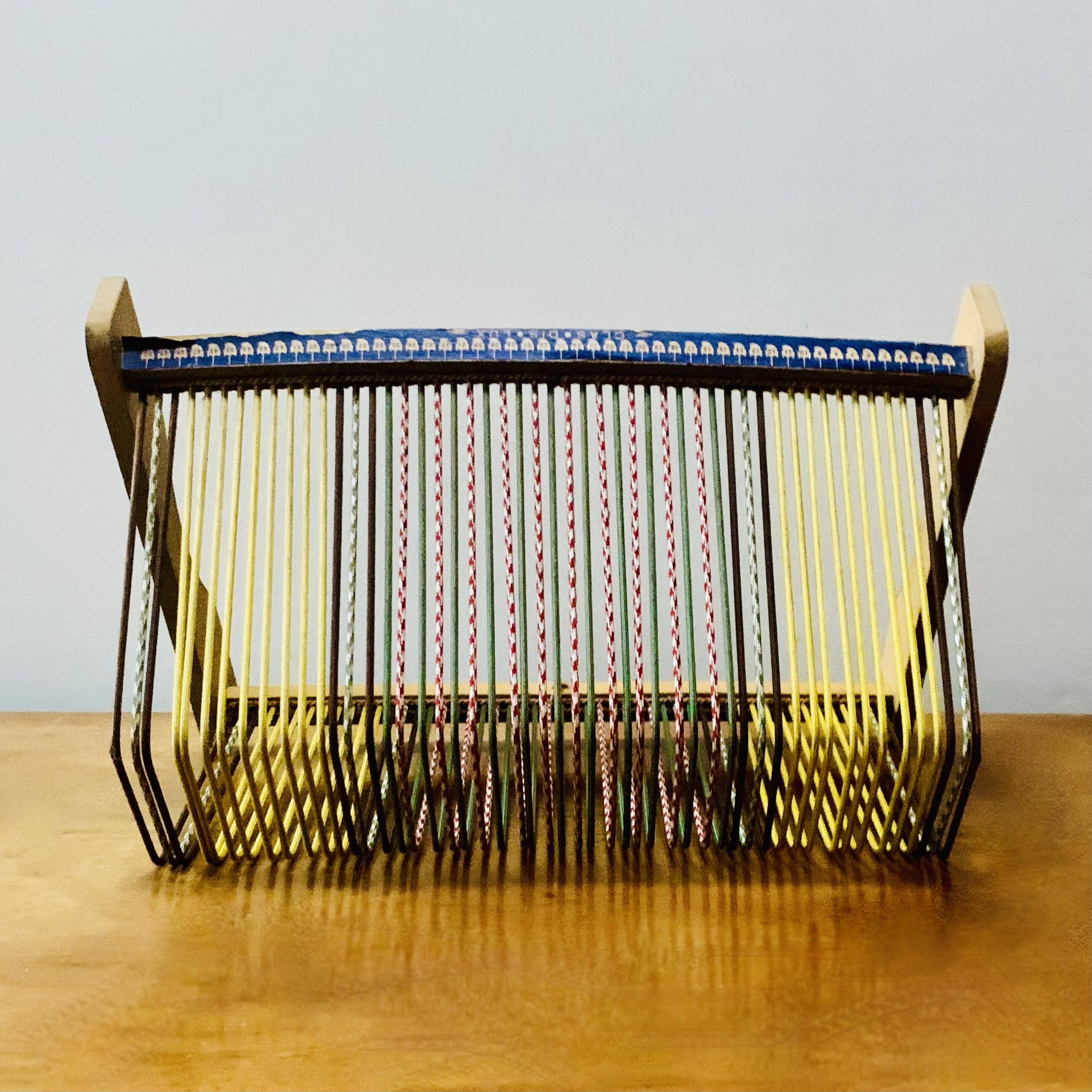 Vintage record holder for 50 vinyls - 1960s