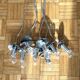 1970s vintage suspension – 8 lights – chrome metal