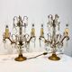 Pair of candelabra girandoles crystal lamp