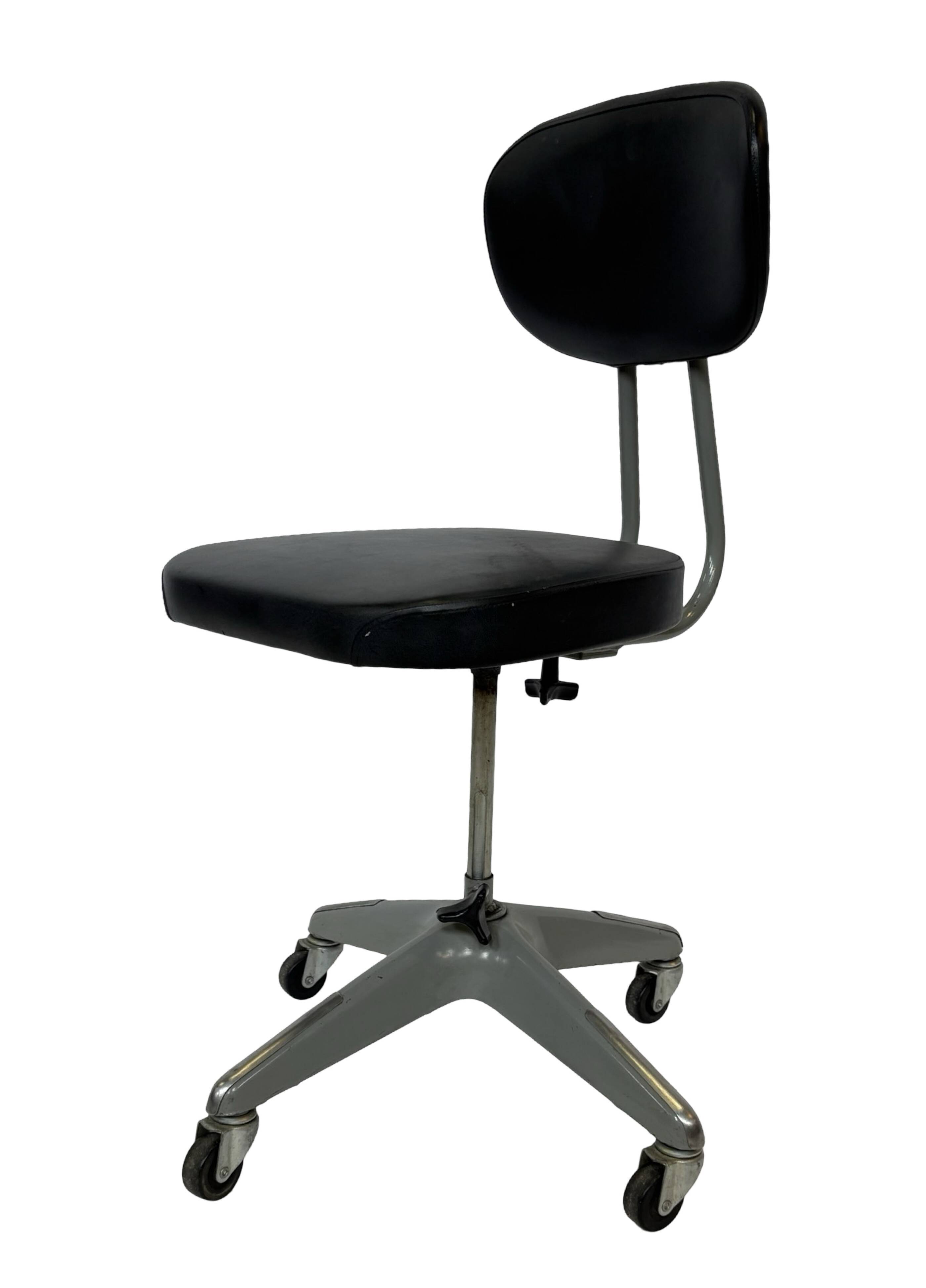 Mid Century Okamura Vintage Office Working Chair of 60's Design