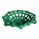 Woven openwork basket in Vallauris ceramic – emerald green –
