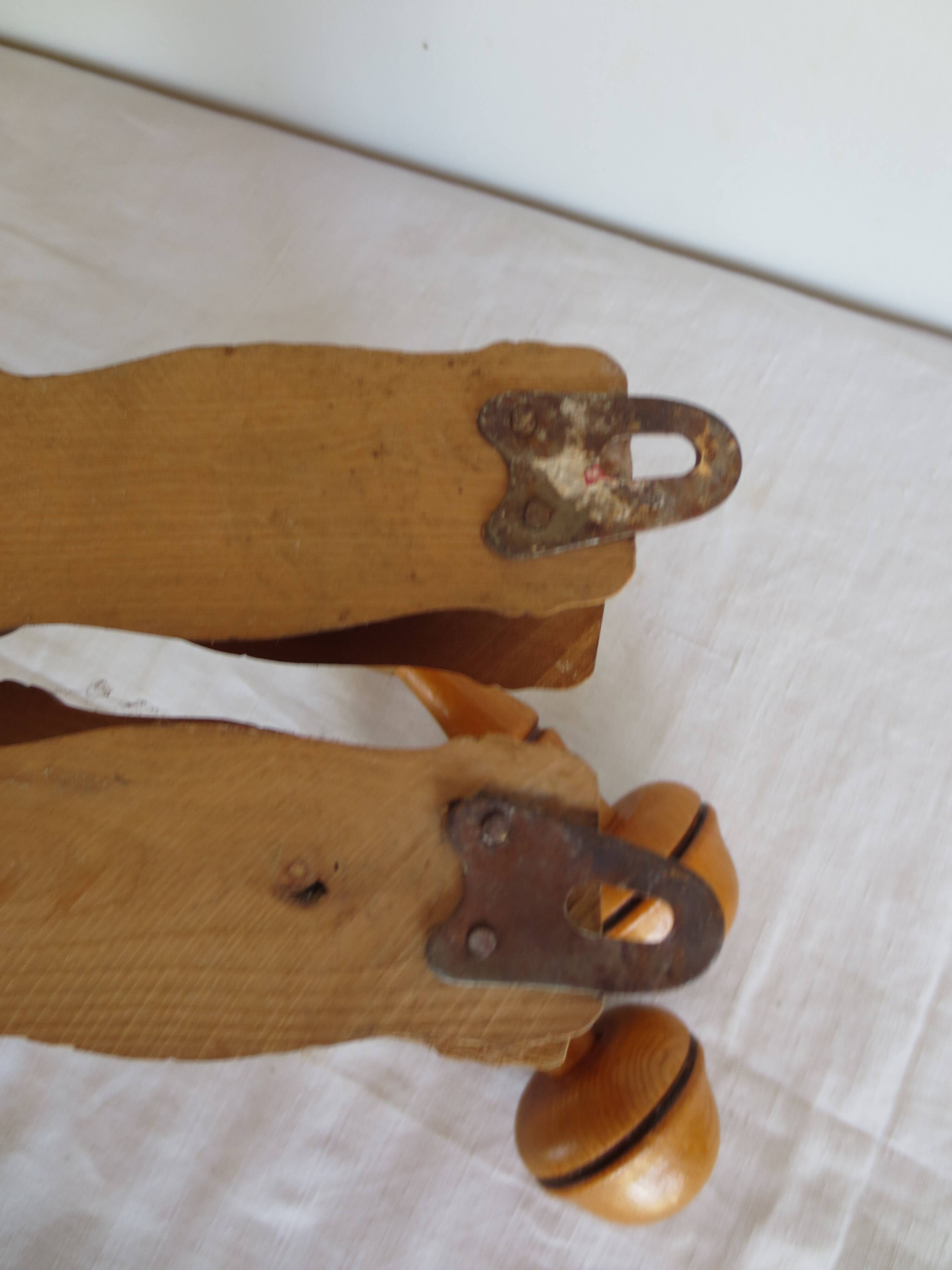 Wooden wall coat rack