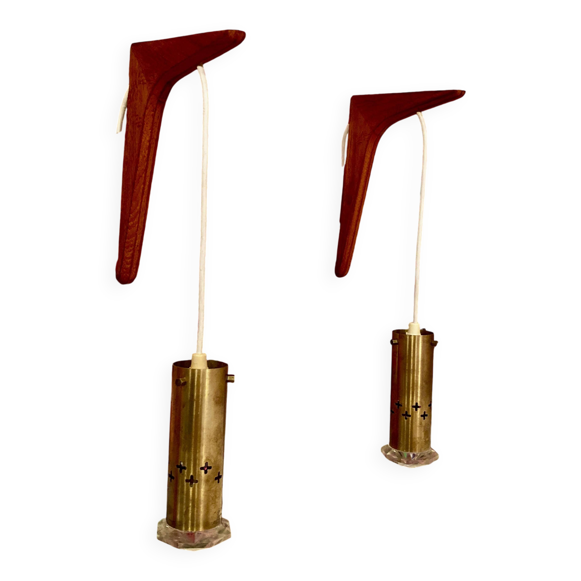 Ensemble de deux appliques Design scandinave 1950.