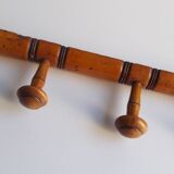 Wooden wall coat rack 4 hooks