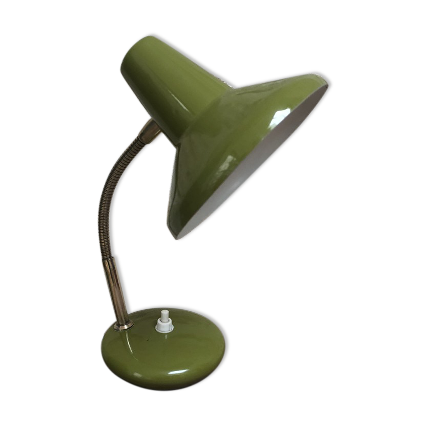 Vintage casserole lamp - green