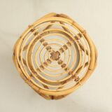 Set of three 1970s rattan stools, Spain.