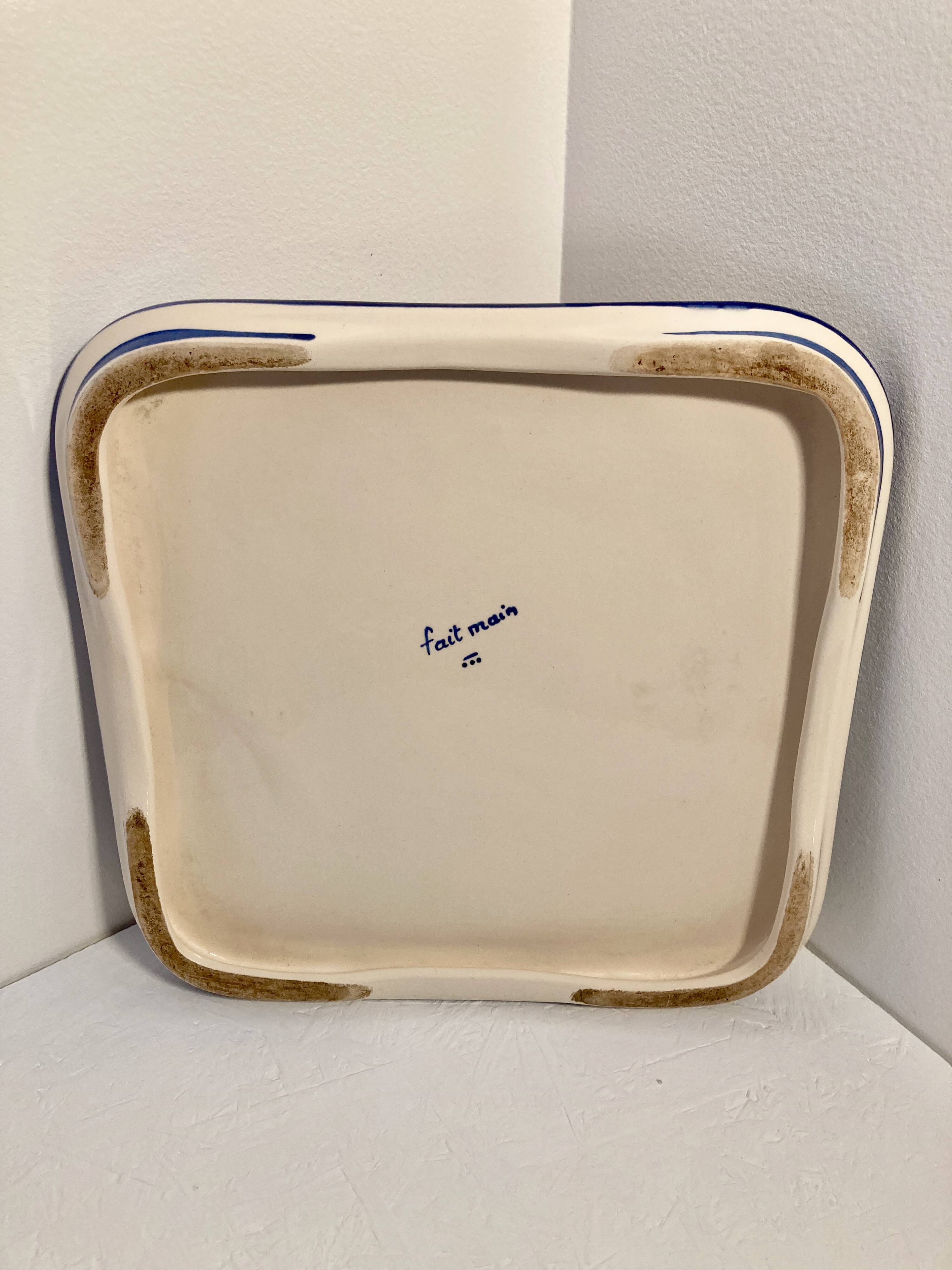 Desvres trivet, Rouen decor