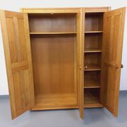 Vintage Guillerme et Chambron wardrobe in solid oak from the 60s