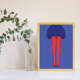 Illustration virgin legs format A4, 21x29.7cm