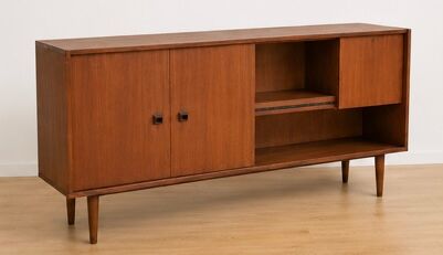 Vintage Scandinavian teak library