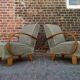 Pair of armchairs by Jindrich Halabala for Thonet 1950. Art deco
