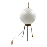 Mid-Century tripod brass table lamp, Lumi Italy 1950s