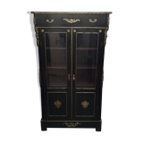 Napoleon III showcase lacquered black and gilded bronze